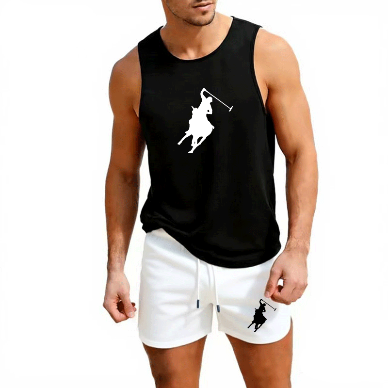 Summer Outdoor Clothing - European Men Summer Vest and Shorts