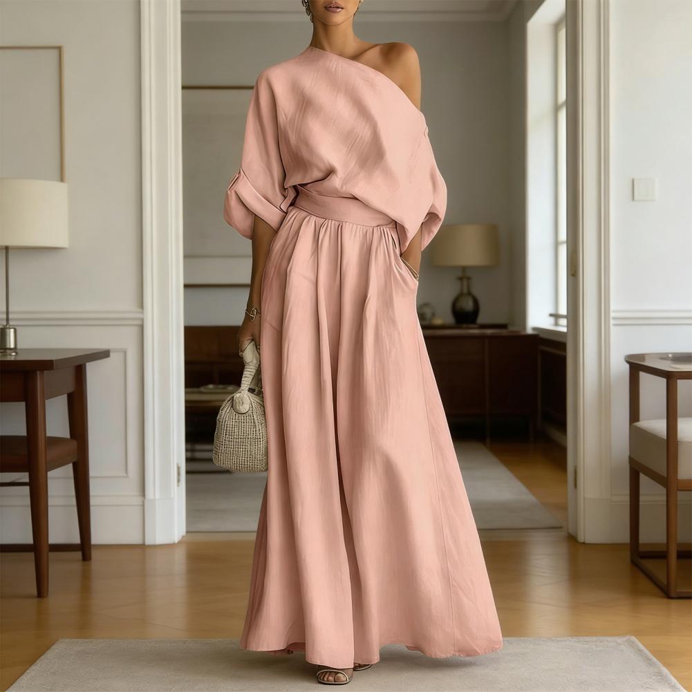 Off Shoulder Blouse - Women Blouse Pants Set Elegant European