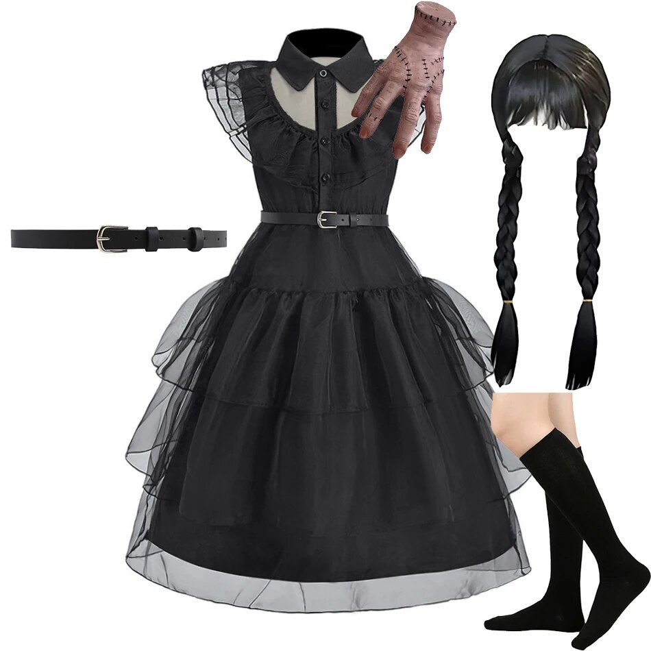 Summer Clothing Kids - Girl Costume Kids Cosplay Black Witch