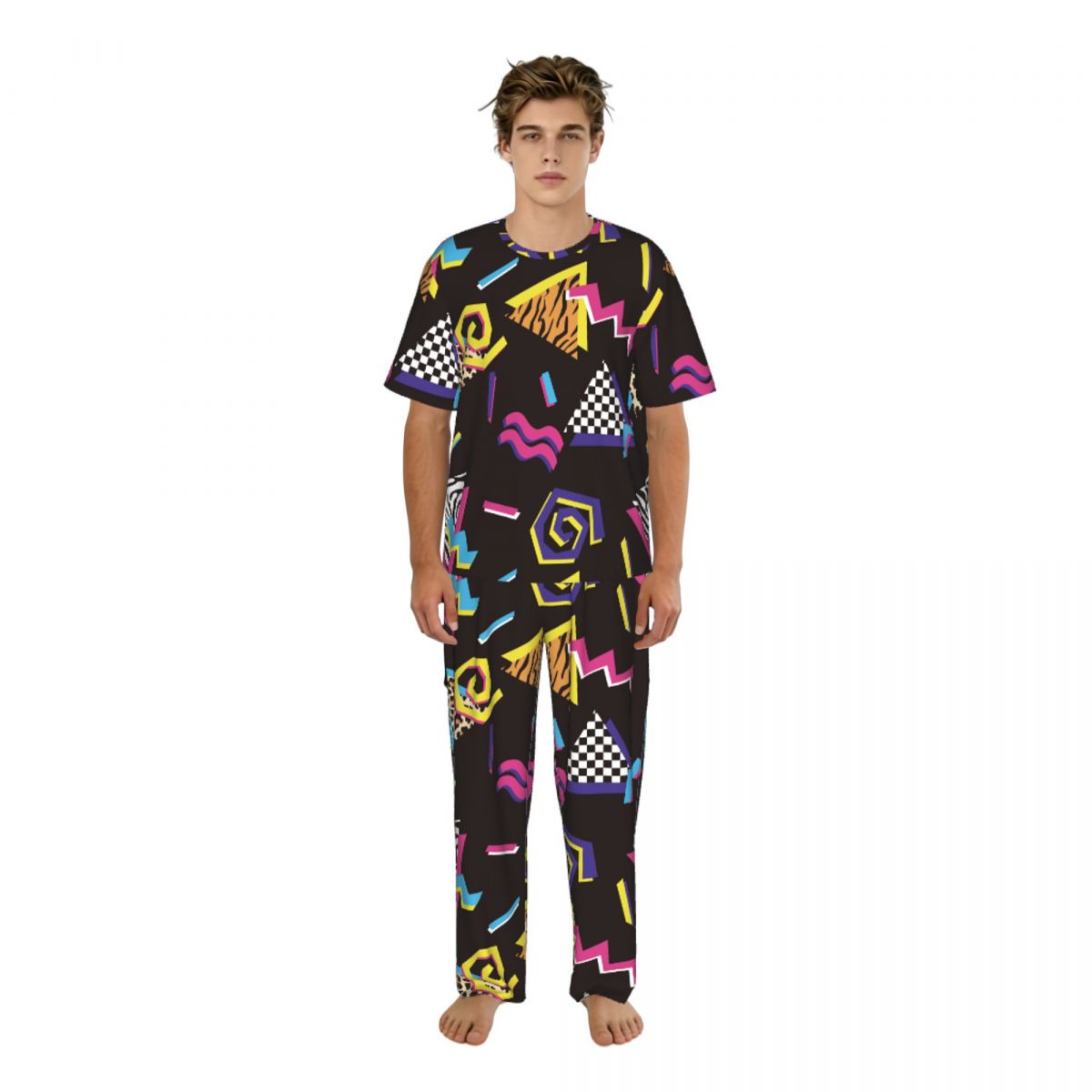 Summer Clothing Styles - Men Pajamas Suit Short Sleeved Long