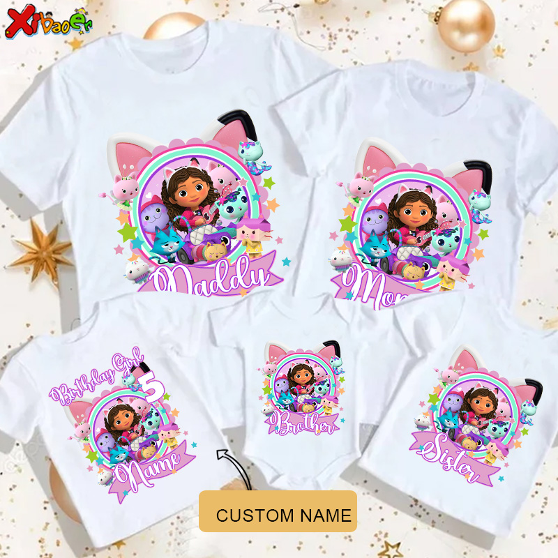 Summer Clothing Toddler - Birthday T-Shirt for Girls Personalized Name