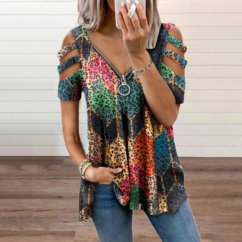 Summer Clothing Bundle - New Summer Cold Shoulder Leopard Print