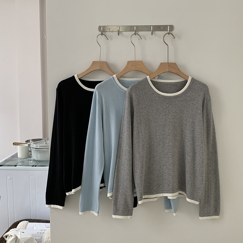 Summer Clothing Women - 100% Cotton Women O-neck Color Blocking