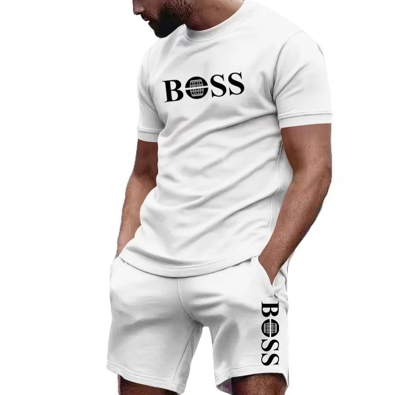 Summer Outdoor Clothing - Men's two-piece sportswear short sleeved T-shirt