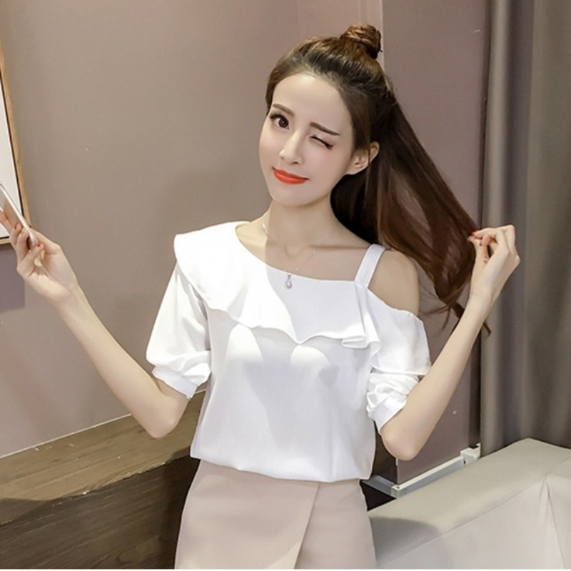 Off Shoulder Blouse - New Summer Women Sexy off-the-shoulder short-sleeved