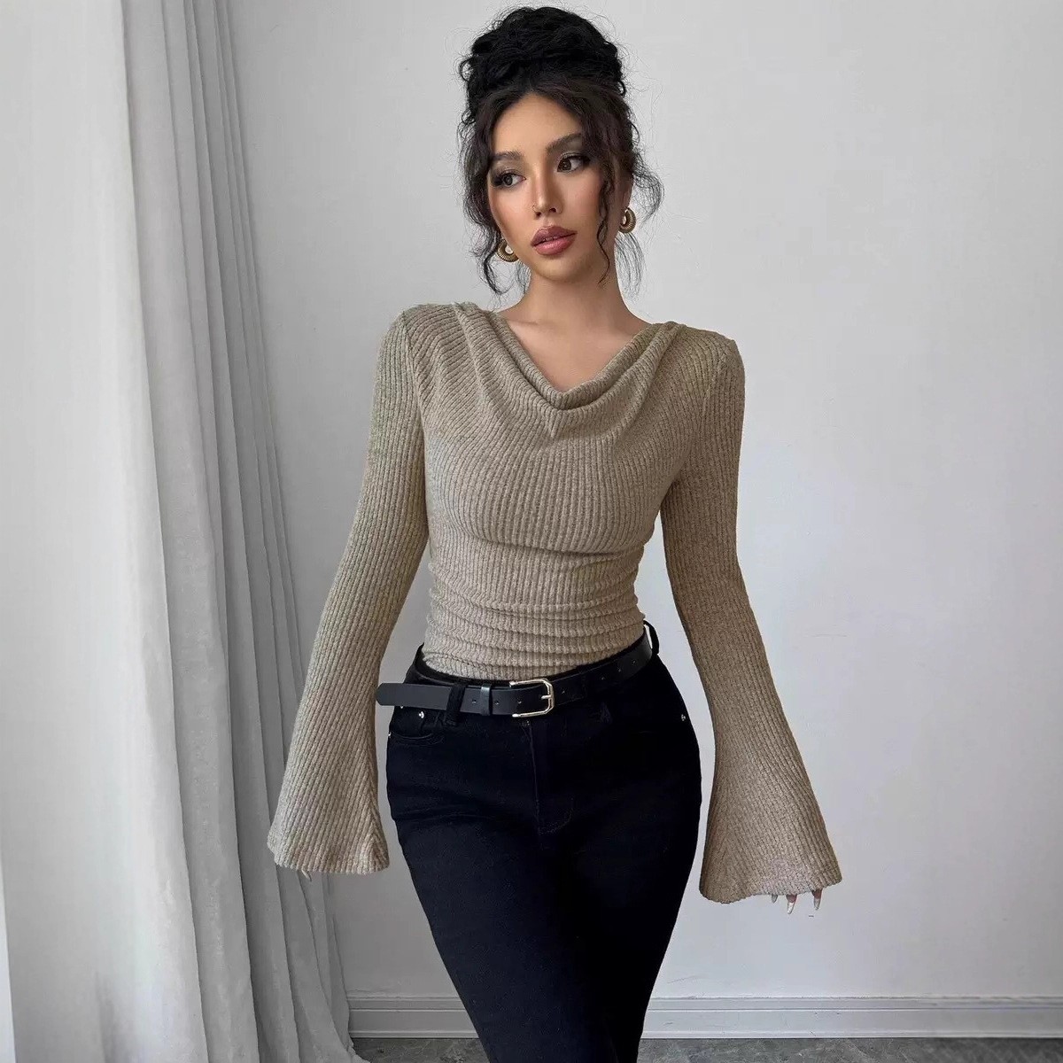 Women's Blouse Longsleeve Soli - Off Shoulder Blouse ulasan dan harga