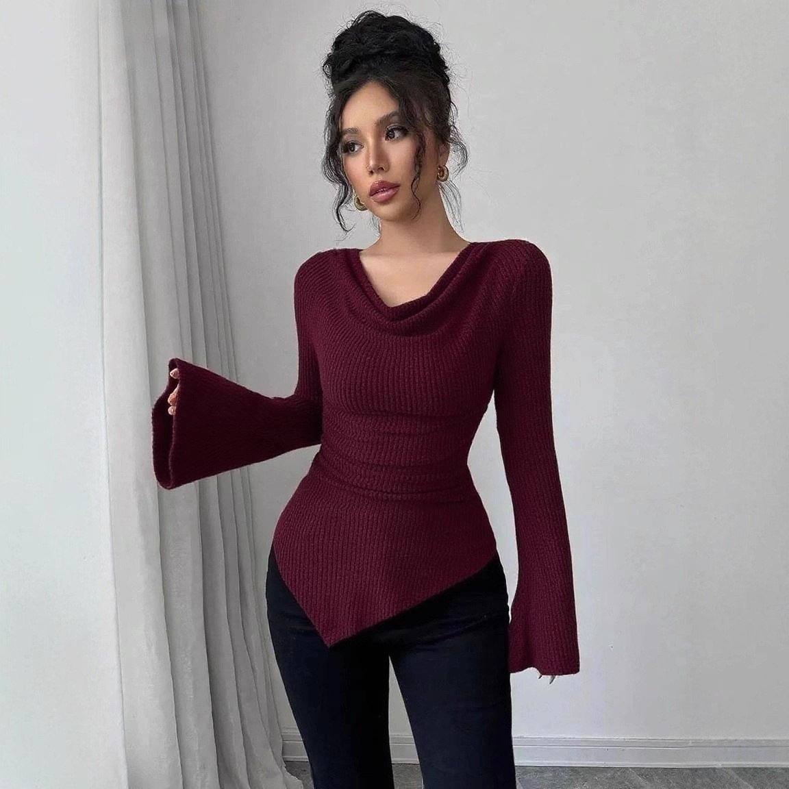 Women's Blouse Longsleeve Soli - Off Shoulder Blouse ulasan dan harga