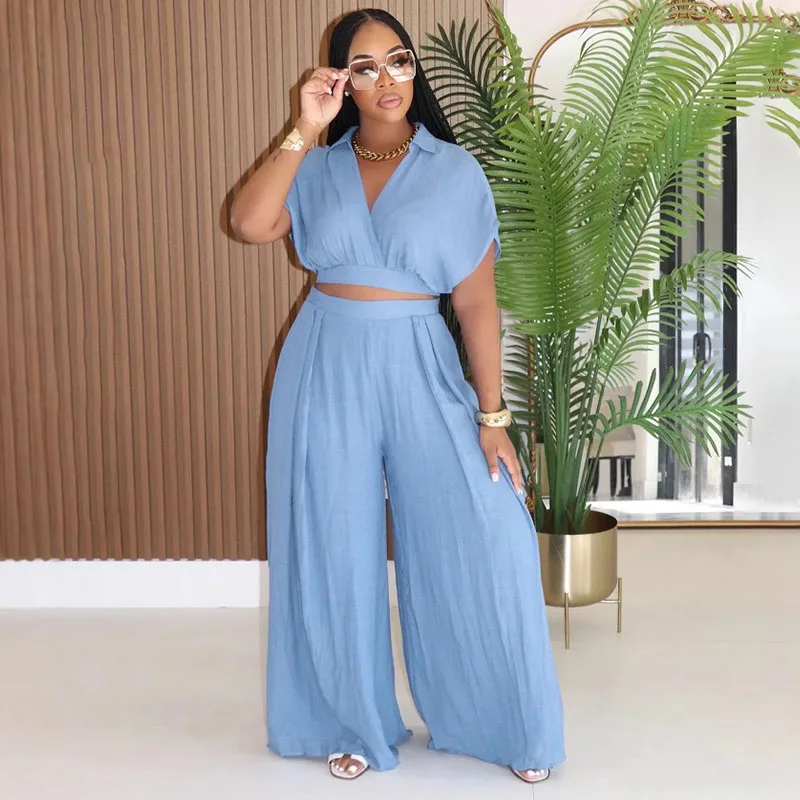 Solid Loose Casual 2 Piece Set - Summer Clothing Bundle ulasan dan harga
