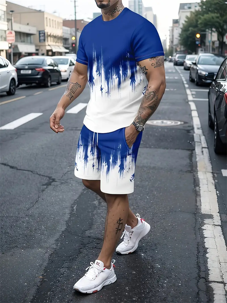 Men Women Gradient Texture T-s - Summer Clothing Women ulasan dan harga