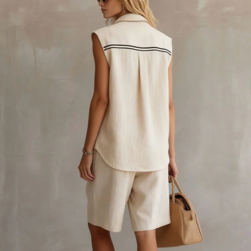 Summer Fashion Solid Linen Ble - Summer Clothing For Girls ulasan dan harga