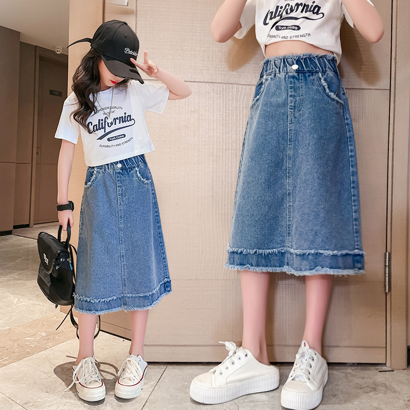 School Girls Denim Skirt Sprin - Summer Clothing For Teen Girls ulasan dan harga