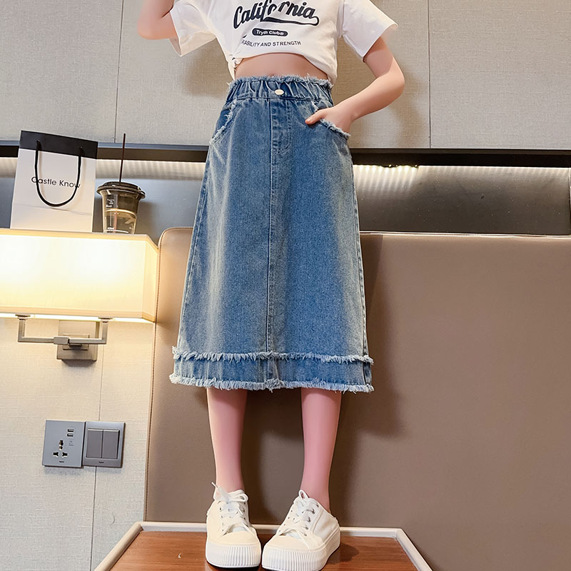 School Girls Denim Skirt Sprin - Summer Clothing For Teen Girls ulasan dan harga