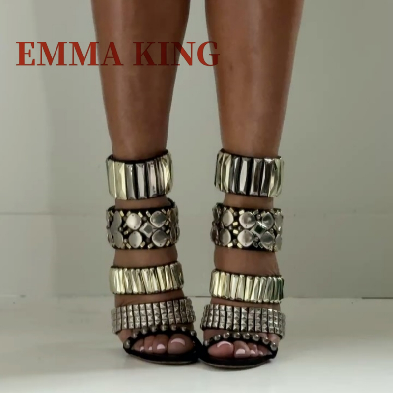 Black Embellished Ankle Strap  - Summer Clothing Styles ulasan dan harga