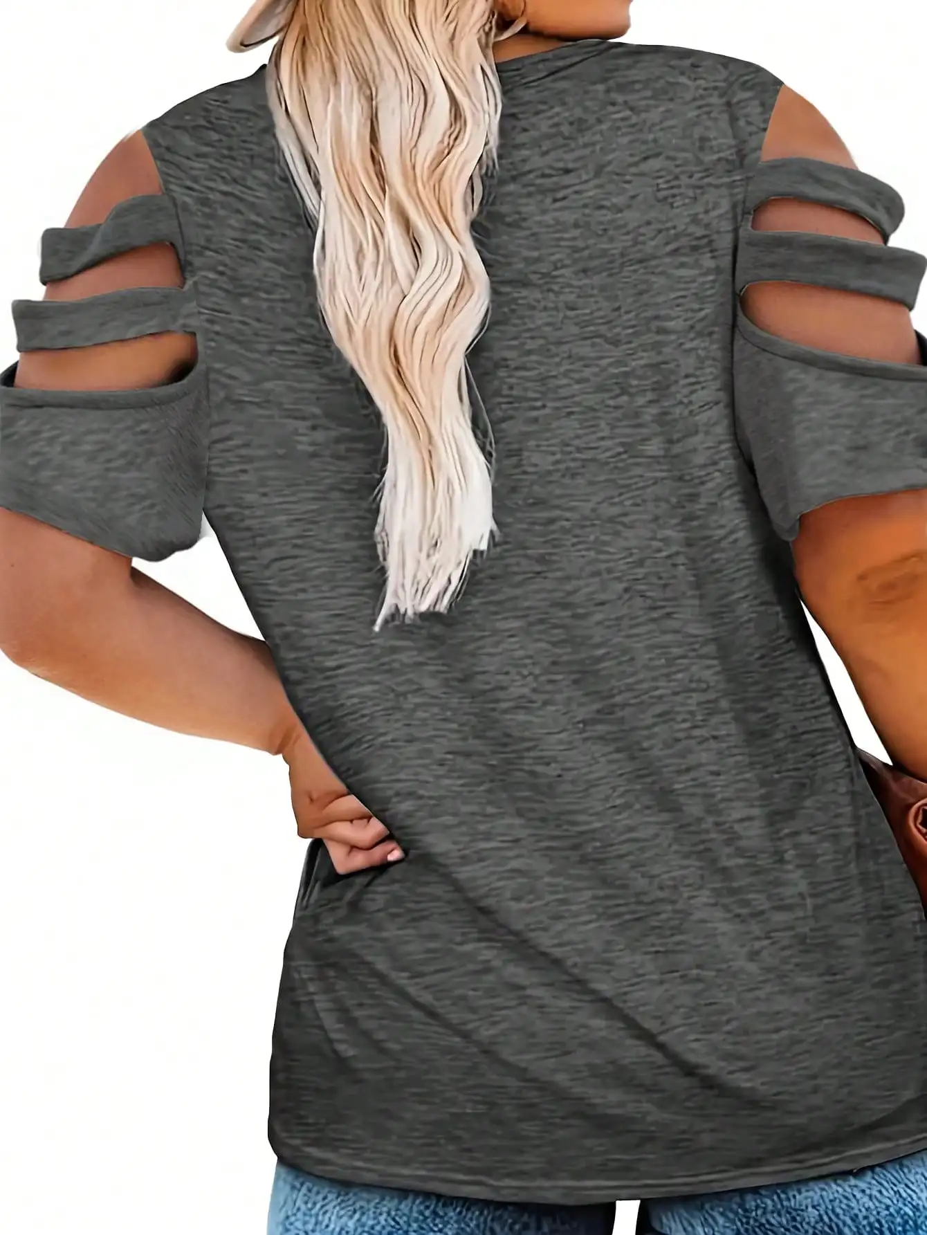 Women Fashion Plus Size 1XL-5X - Off Shoulder Blouse ulasan dan harga