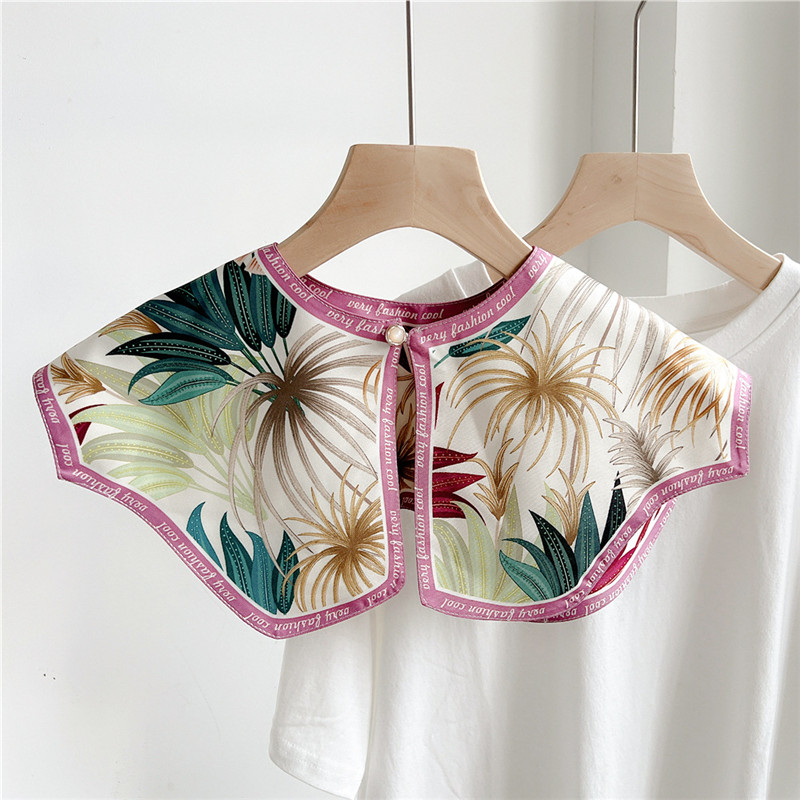 Fashion Floral Detachable Coll - Off Shoulder Blouse ulasan dan harga