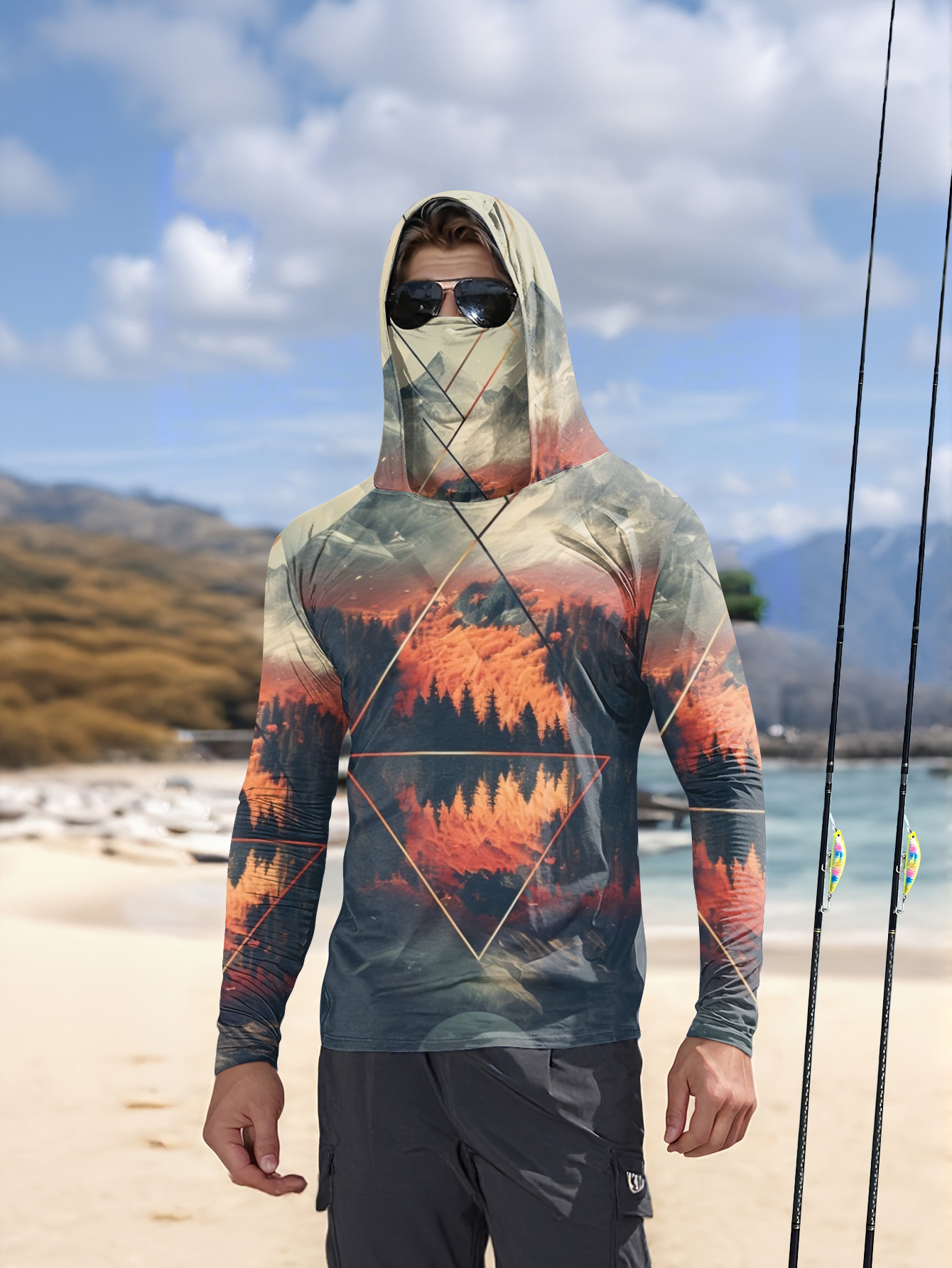Outdoor Men's Fishing Hoodie B - Summer Outdoor Clothing ulasan dan harga