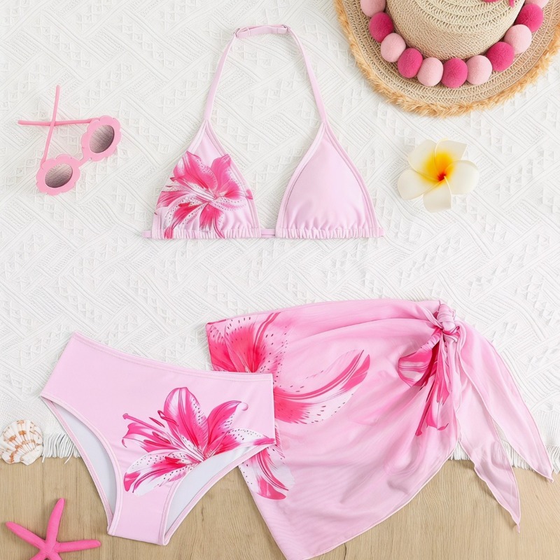 7-16Yrs Girls Bikinis Suits UN - Summer Clothing For Teen Girls ulasan dan harga