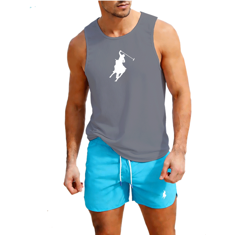 European Men Summer Vest and S - Summer Outdoor Clothing ulasan dan harga