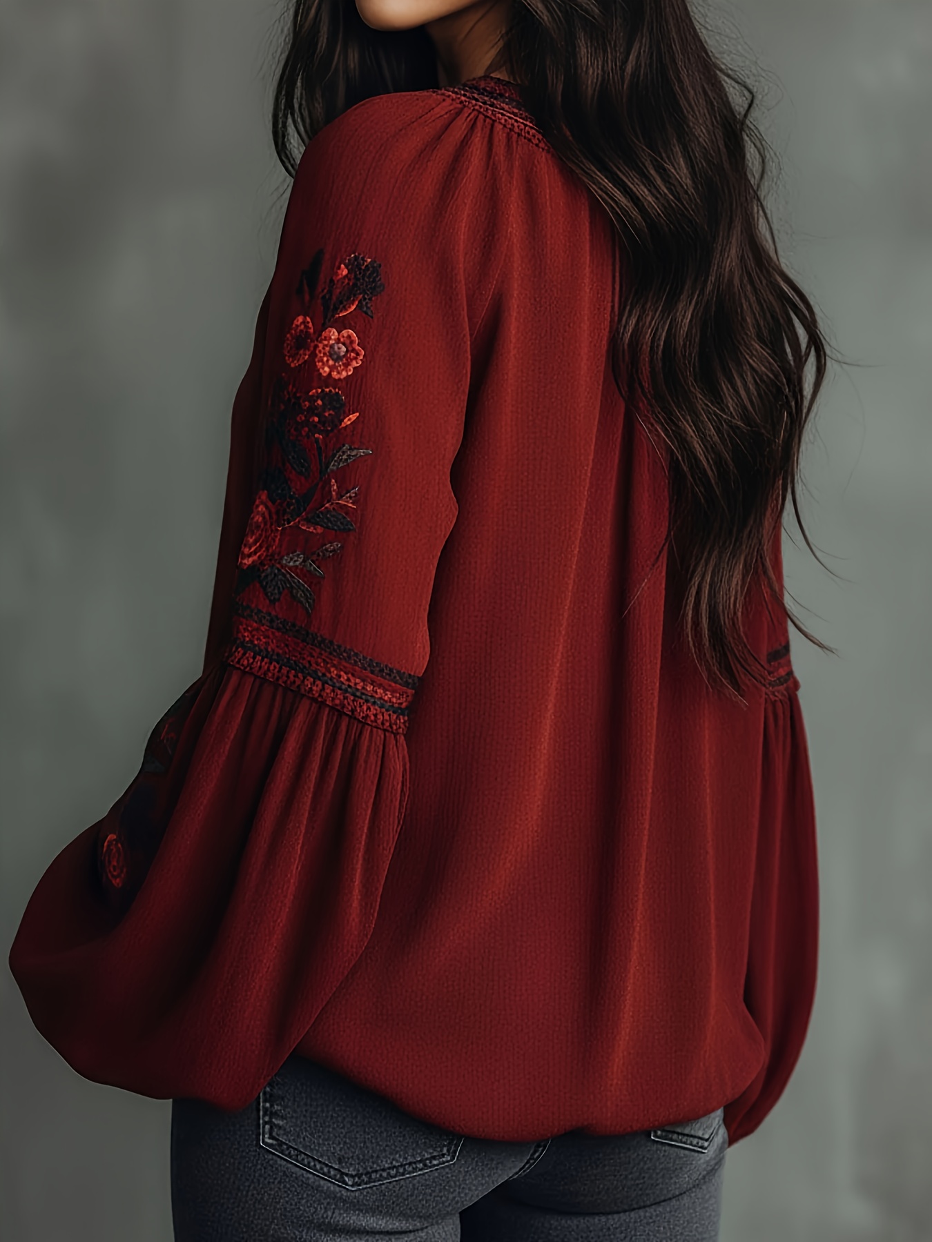 Women‘s Spring Blouse Retro Em - Off Shoulder Blouse ulasan dan harga