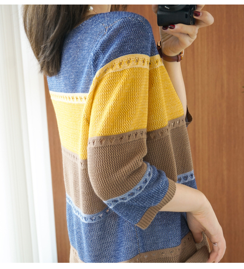 Women Sweater 3/4 Sleeve Korea - Summer Clothing Yarn ulasan dan harga
