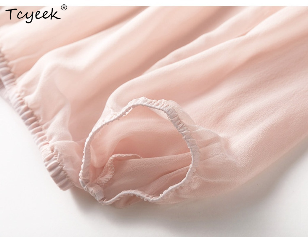 Tcyeek 100% Real Mulberry Silk - Summer Clothing Women ulasan dan harga