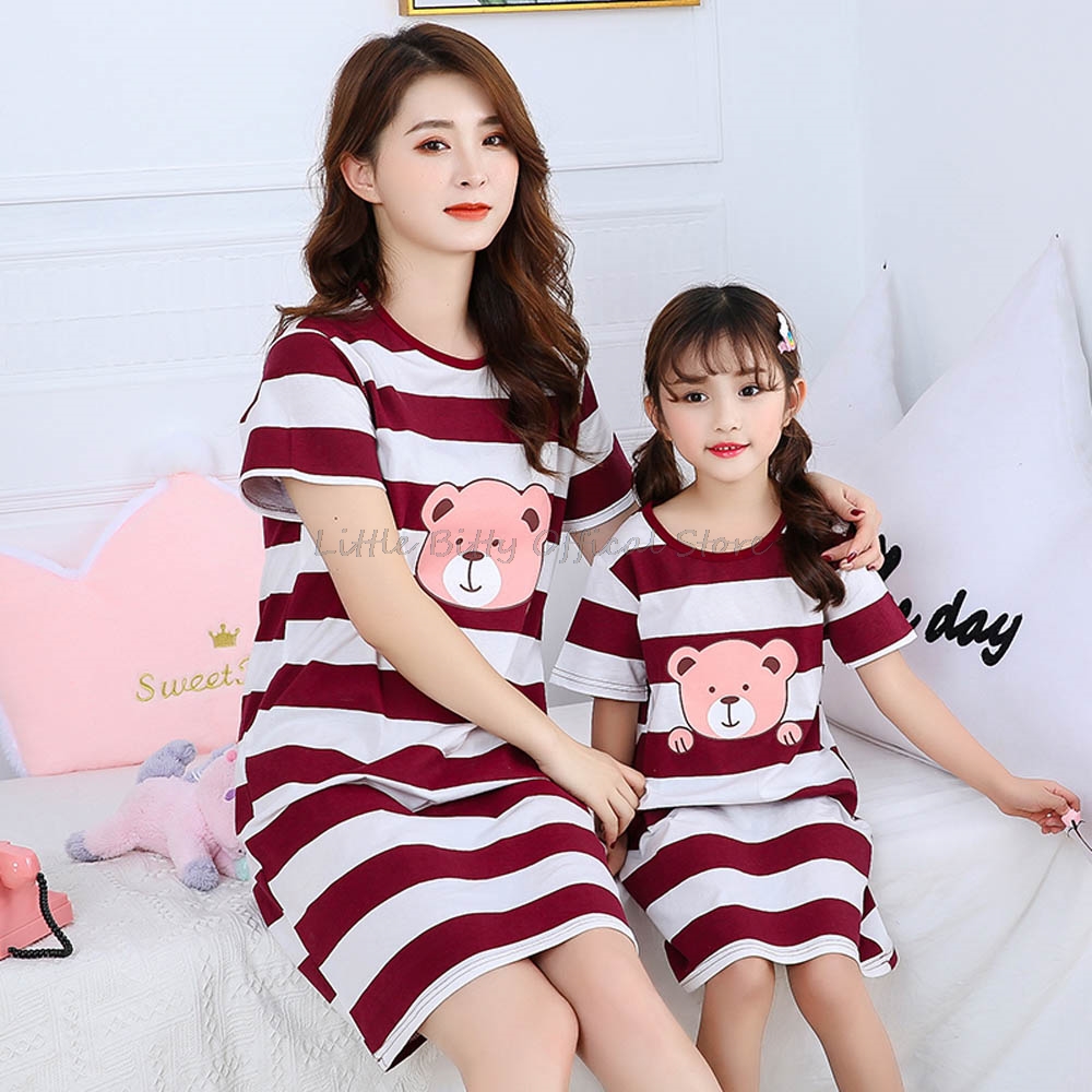 Summer Mom Daughter Night Dres - Summer Clothing For Teen Girls ulasan dan harga