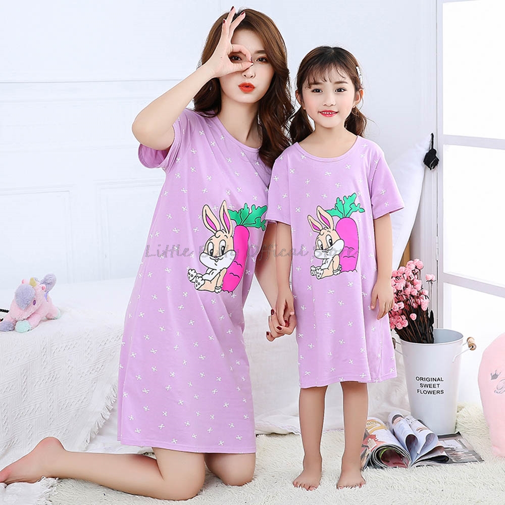 Summer Mom Daughter Night Dres - Summer Clothing For Teen Girls ulasan dan harga