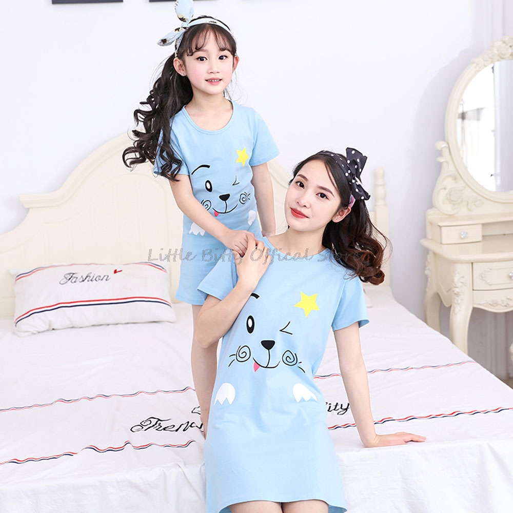 Summer Mom Daughter Night Dres - Summer Clothing For Teen Girls ulasan dan harga