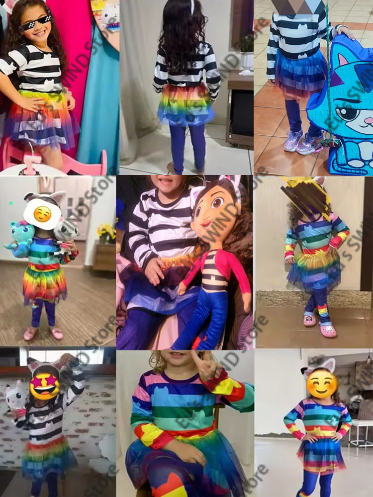 2026 cartoon Black White Strip - Summer Clothing For Teen Girls ulasan dan harga