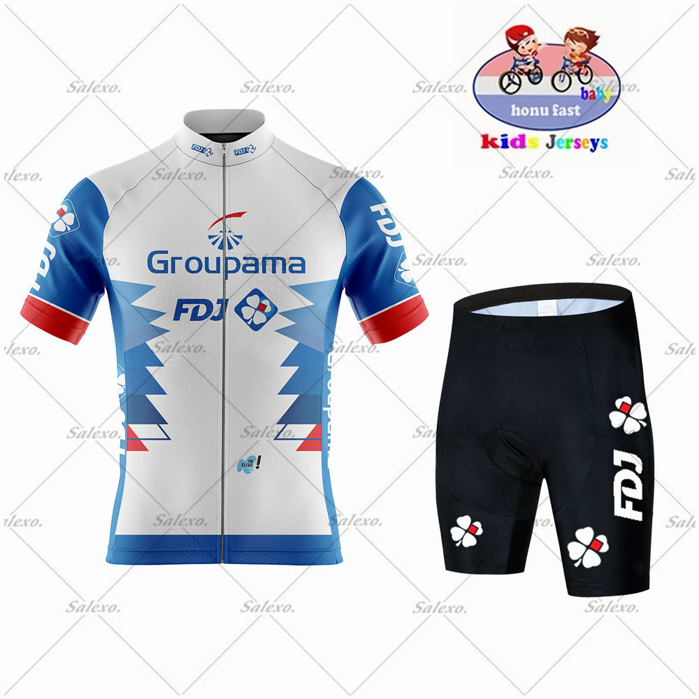 Children's FDJ Cycling Jersey  - Summer Clothing Kids Sale ulasan dan harga