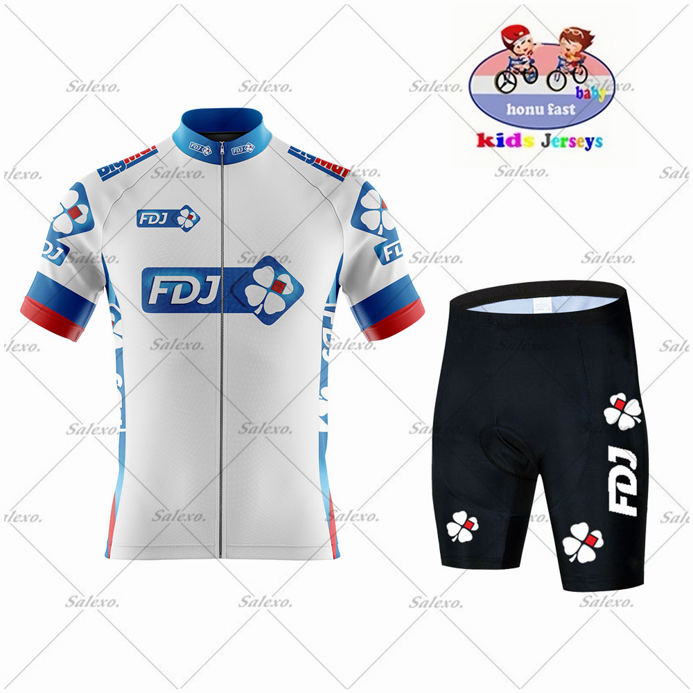 Children's FDJ Cycling Jersey  - Summer Clothing Kids Sale ulasan dan harga