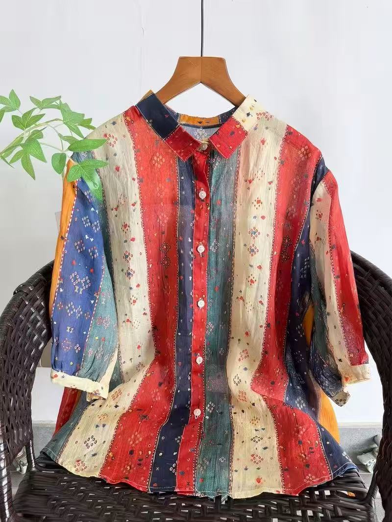 Bohemian 100% Ramie Shirts and - Summer Clothing For Japan ulasan dan harga
