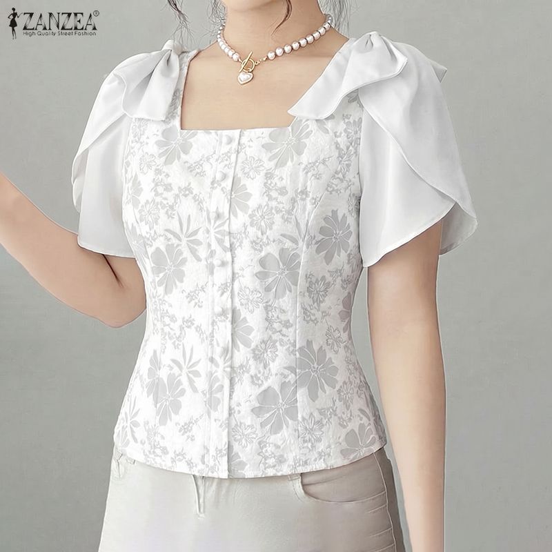 ZANZEA Woman Elegant Floral Ja - Summer De Clothing ulasan dan harga