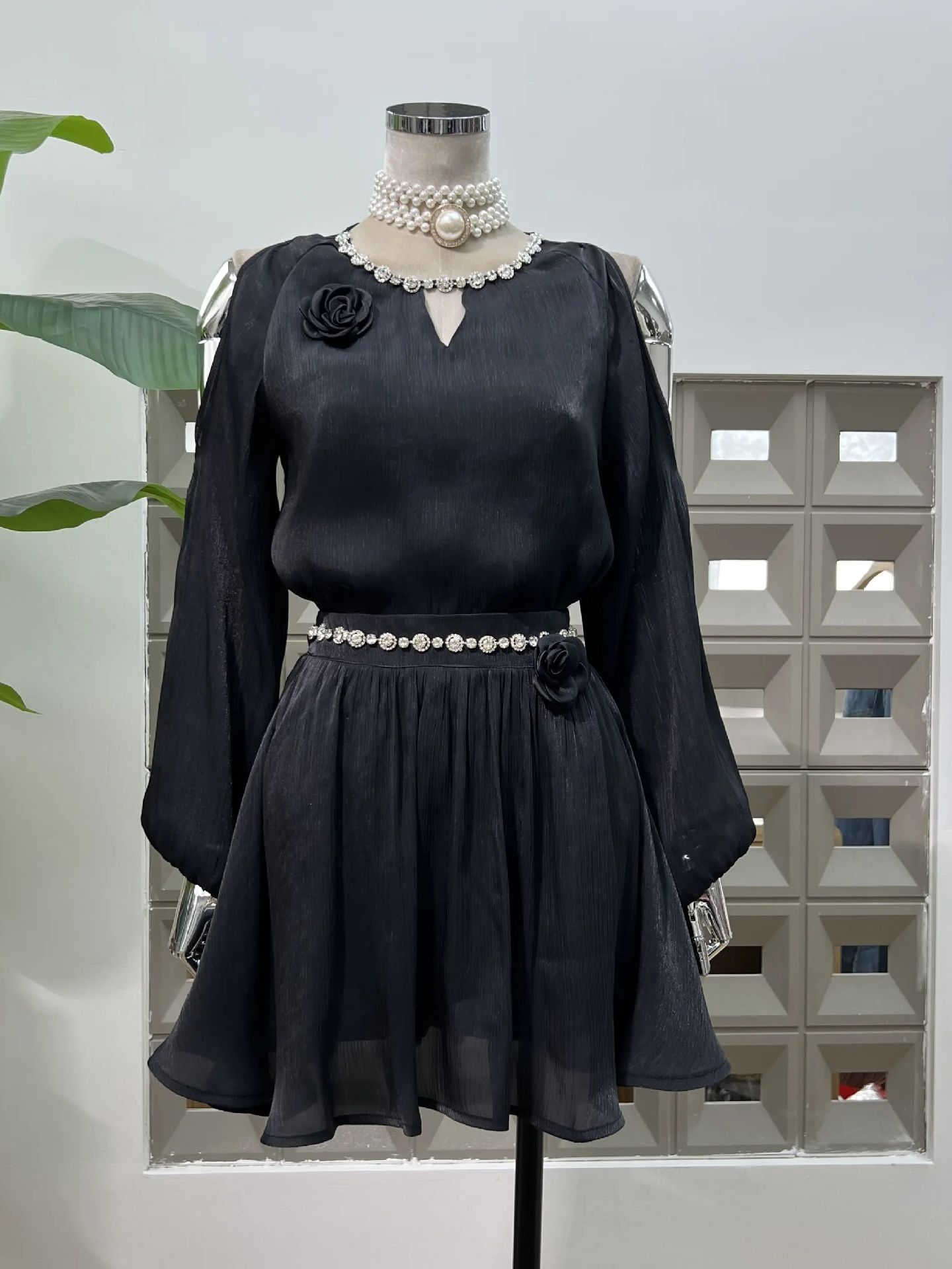 Women Two-Piece Dresses Off-Sh - Off Shoulder Blouse ulasan dan harga