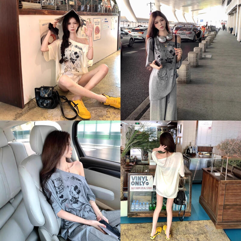Sun Protection Blouse Hello Ki - Off Shoulder Blouse ulasan dan harga