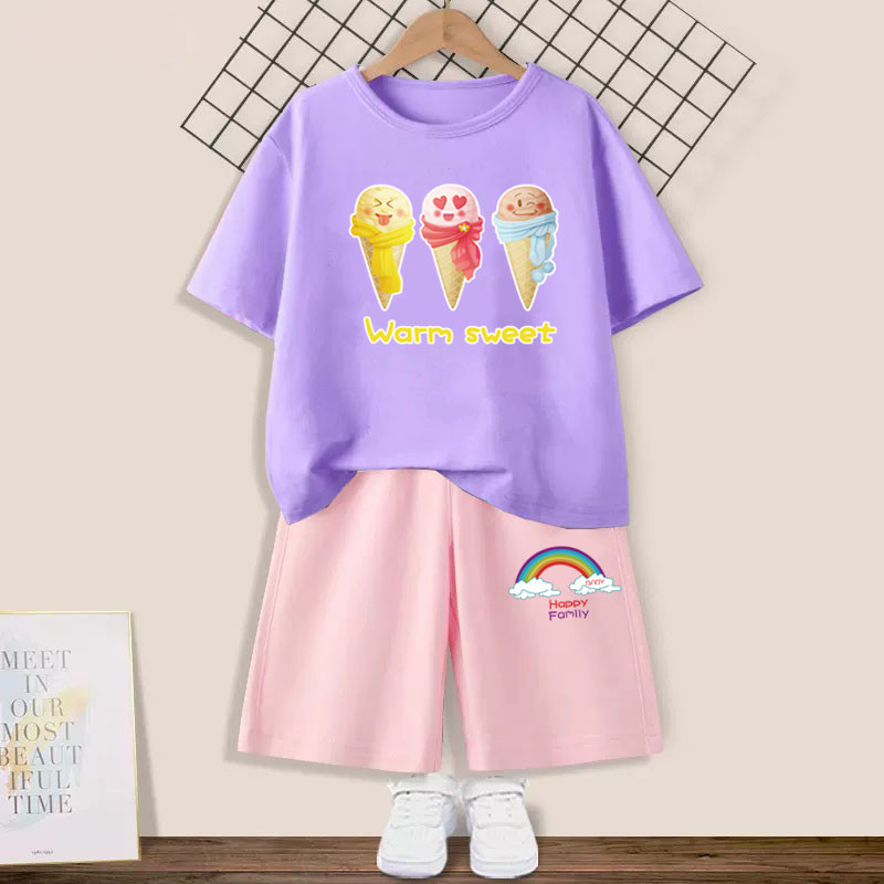 Summer Kids Girls 2Pcs Outfit  - Summer Clothing For Teen Girls ulasan dan harga