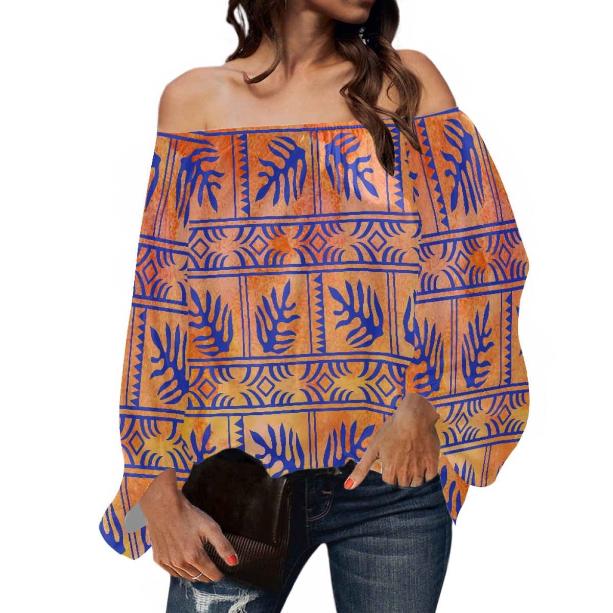 Polynesian Tribal Clothing Sam - Off Shoulder Blouse ulasan dan harga