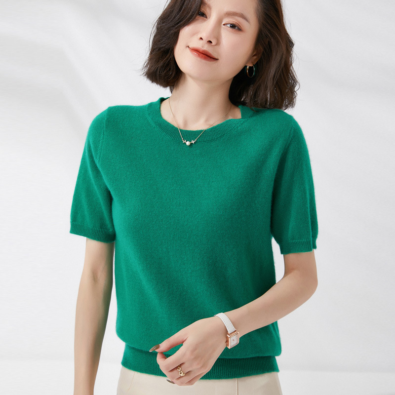 Spring and Summer New Short-sl - Summer Clothing Yarn ulasan dan harga