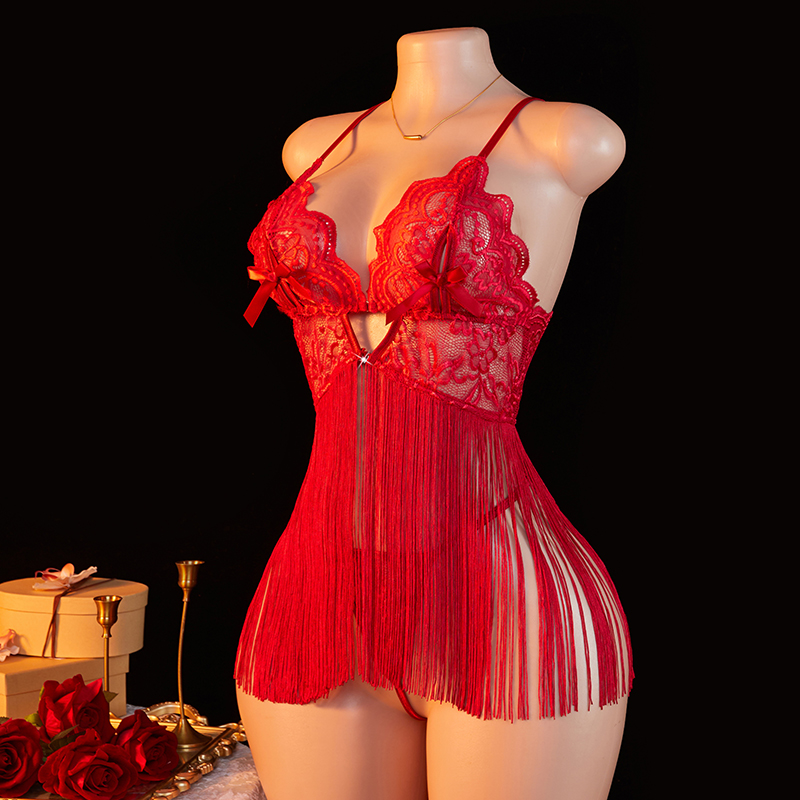 Transparent Lace Women Red Str - Summer Clothing Women ulasan dan harga