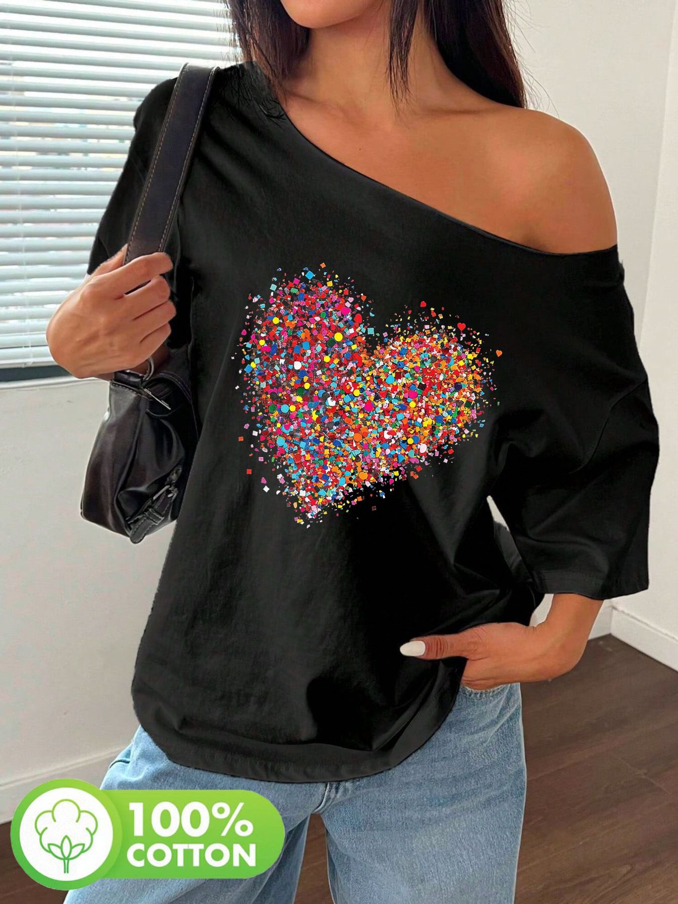 Plus Size 100% Cotton Shoulder - Off Shoulder Blouse ulasan dan harga