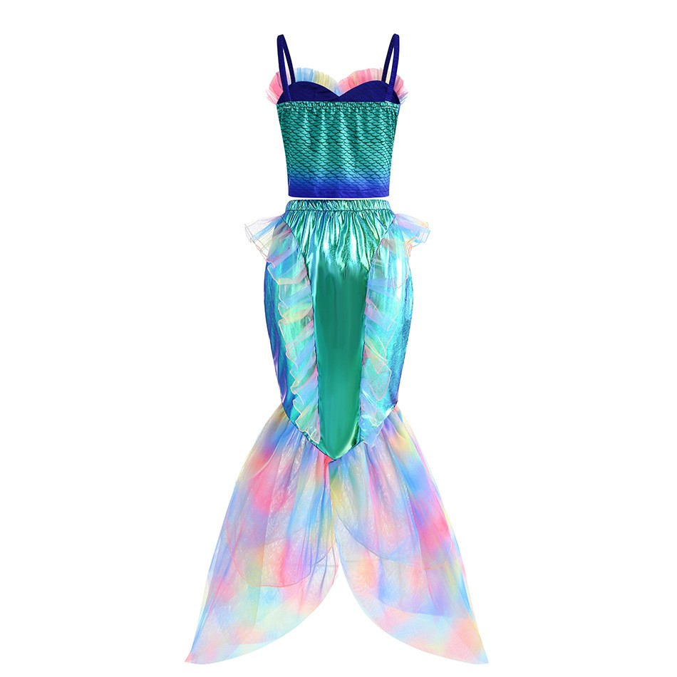 Disney Mermaid Dress Up Costum - Summer Clothing Kids ulasan dan harga