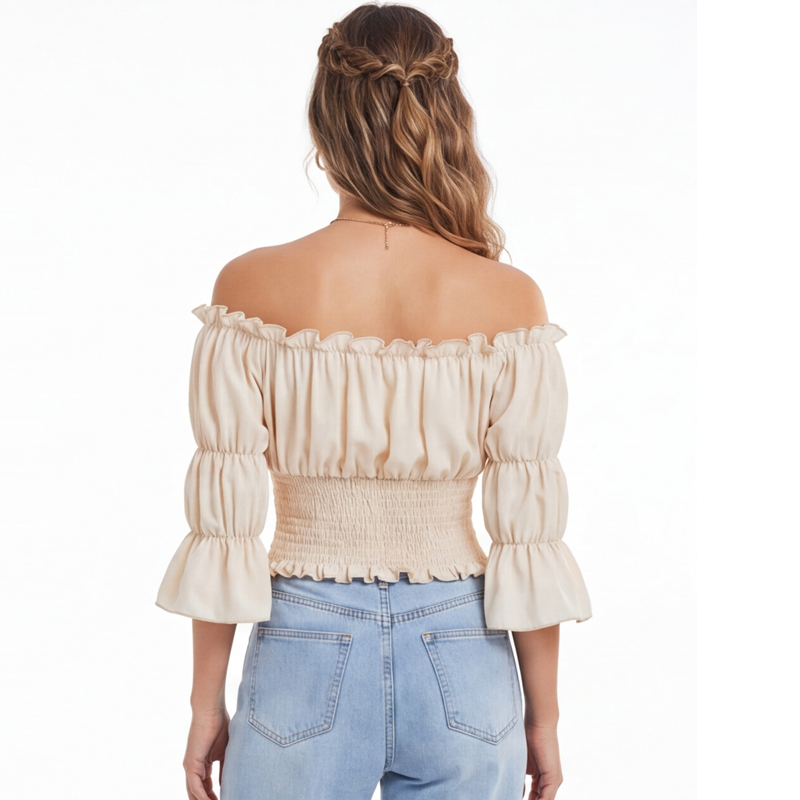 Renaissance Blouse Women Top w - Off Shoulder Blouse ulasan dan harga