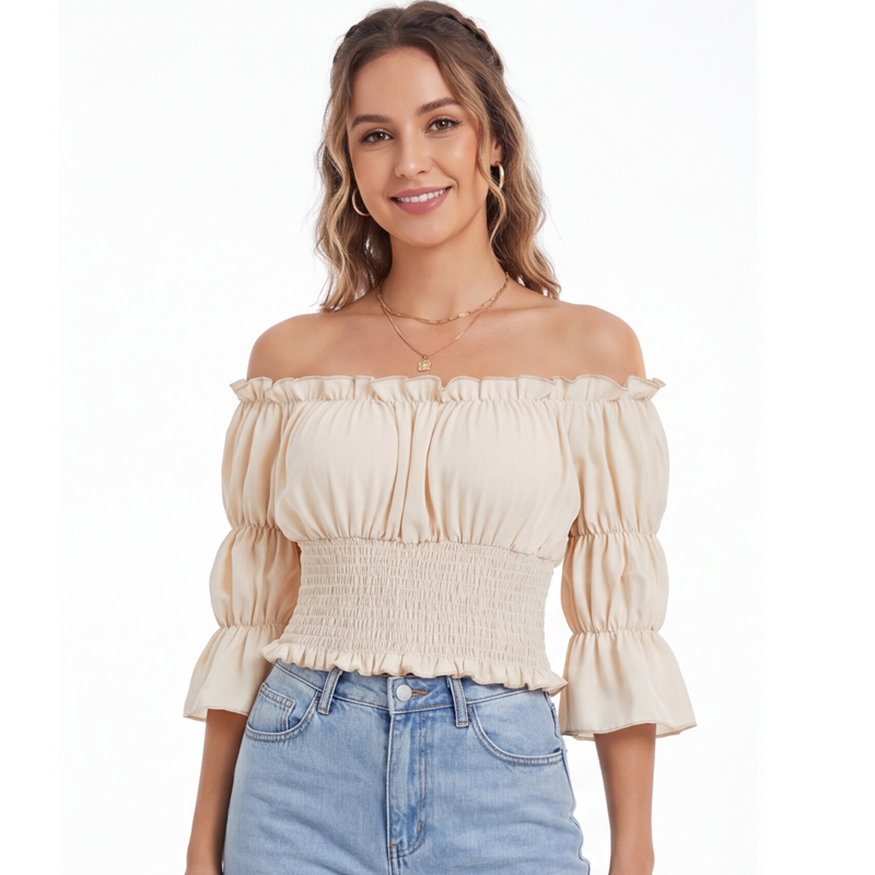 Renaissance Blouse Women Top w - Off Shoulder Blouse ulasan dan harga