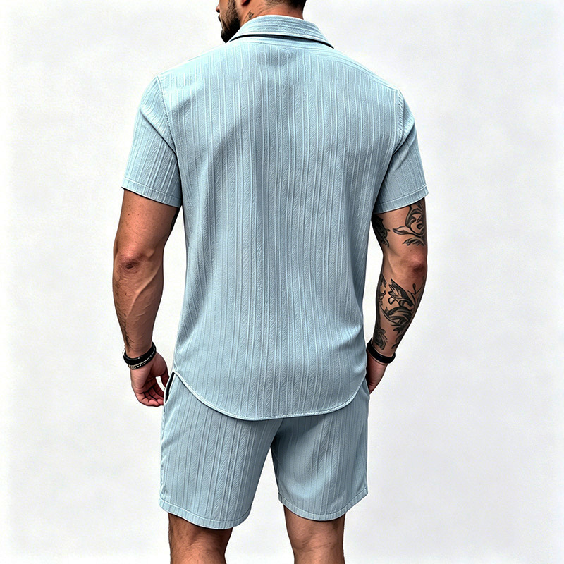 2026 New Men Vertical Wrinkle  - Summer Clothing Haul ulasan dan harga