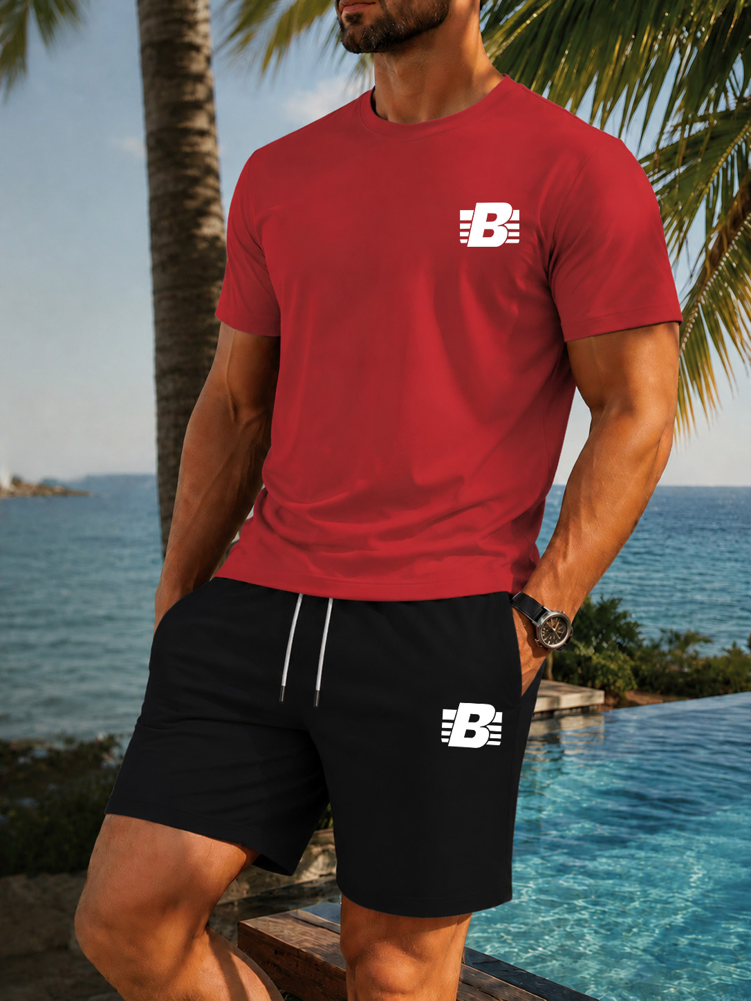 Men's 2-Piece Tracksuit Casual - Summer Outdoor Clothing ulasan dan harga