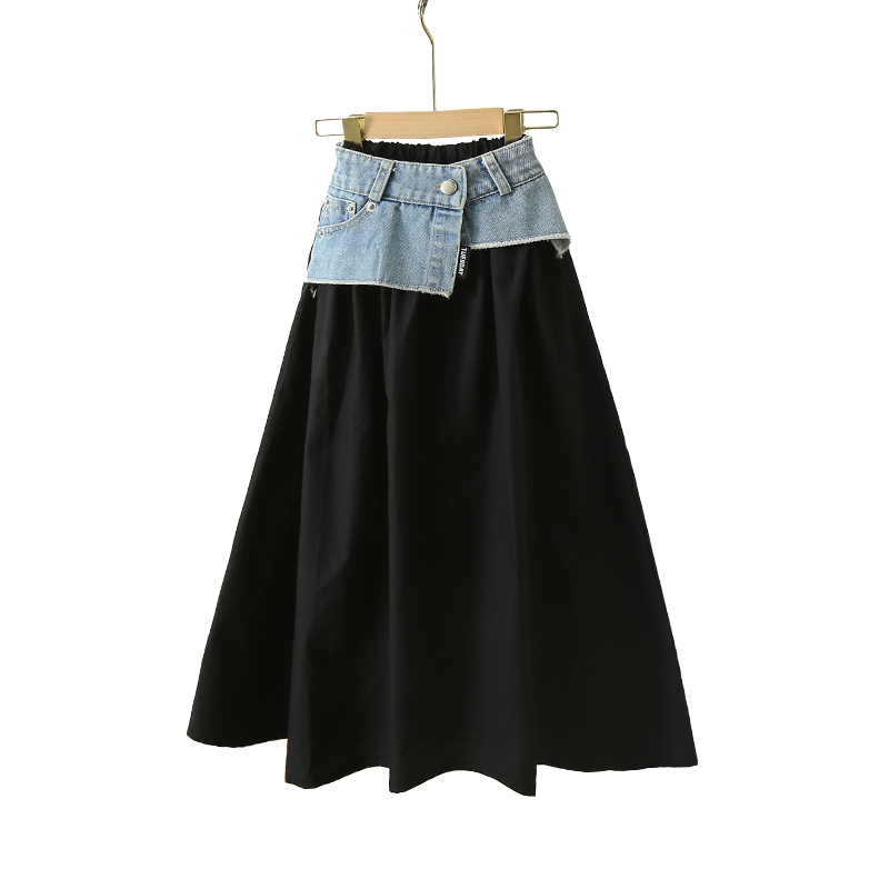Korean Child Long Patchwork De - Summer Clothing For Teen Girls ulasan dan harga