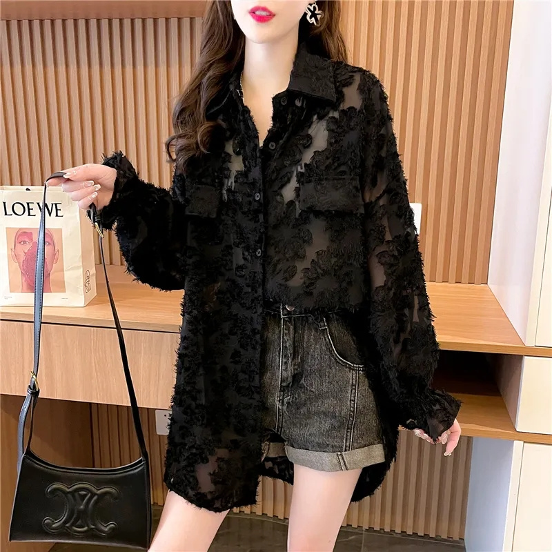 Female Korean Loose Lace Sun P - Summer Clothing Drop ulasan dan harga