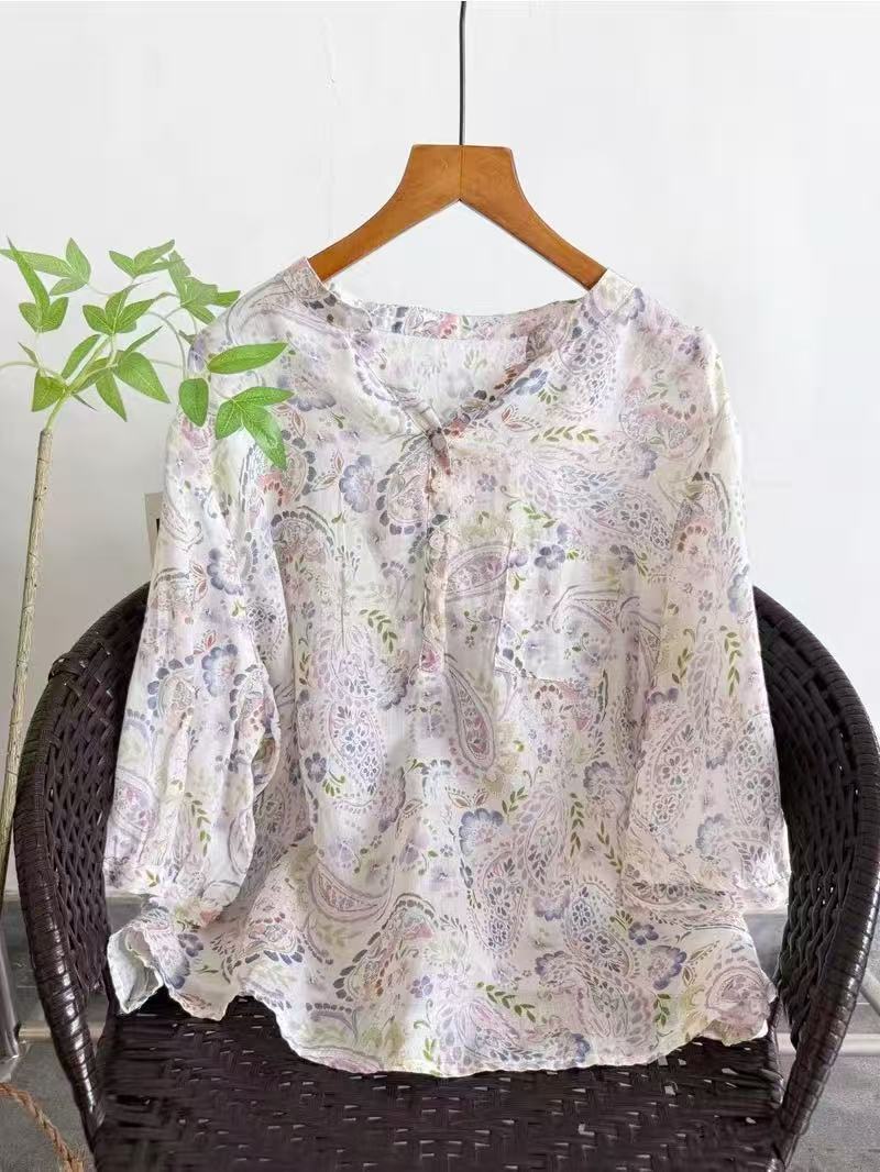100% Ramie shirts for women su - Summer Clothing For Japan ulasan dan harga
