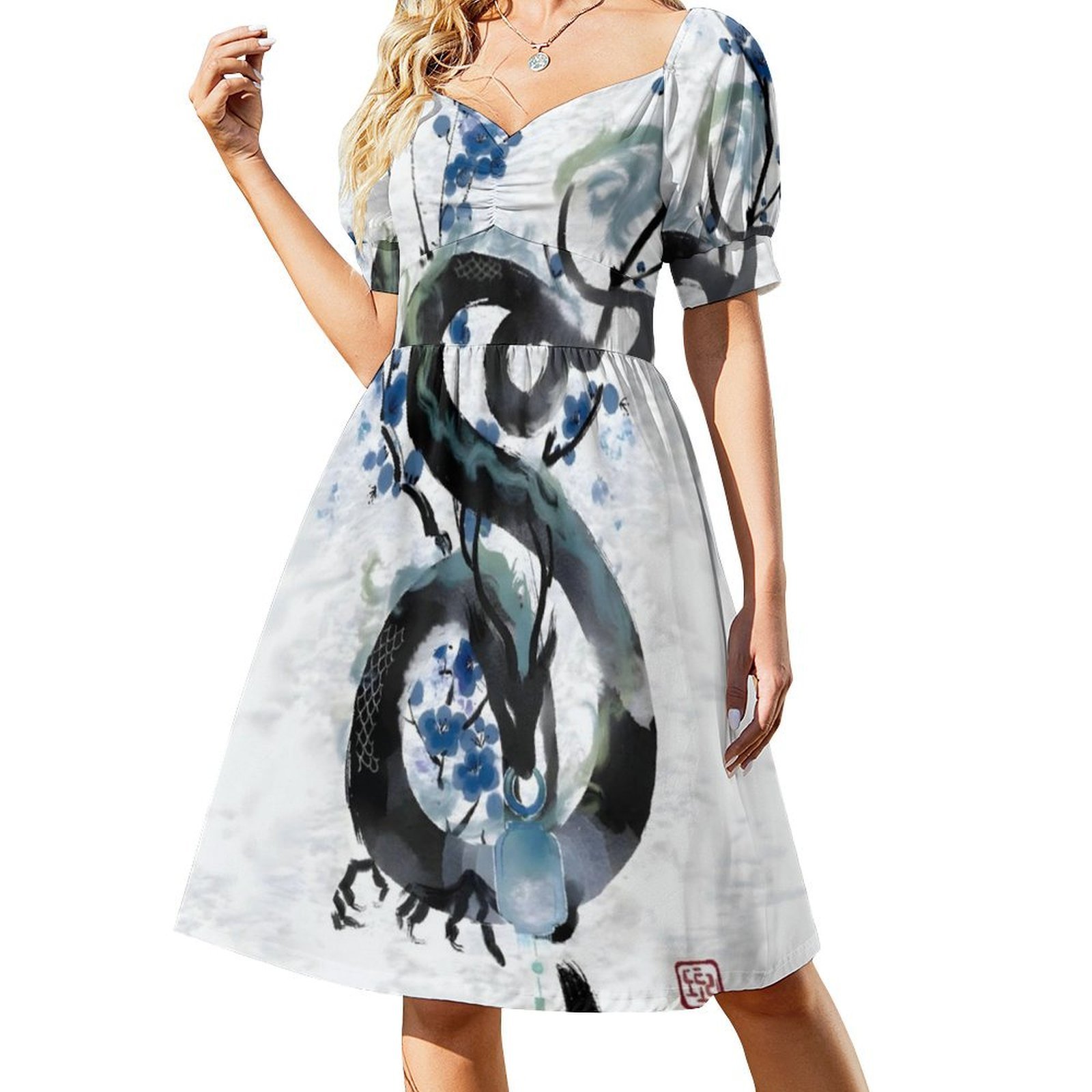 Japanese Blue Night Dragon Ink - Summer Clothing For Japan ulasan dan harga