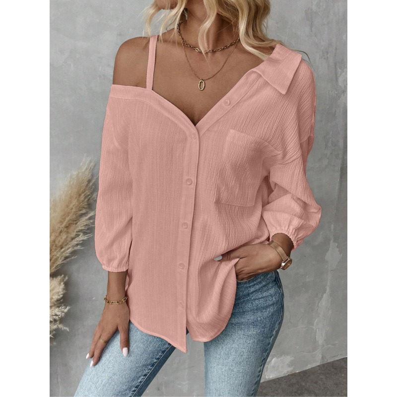 Plus Size1XL-5XL Women Blouses - Off Shoulder Blouse ulasan dan harga